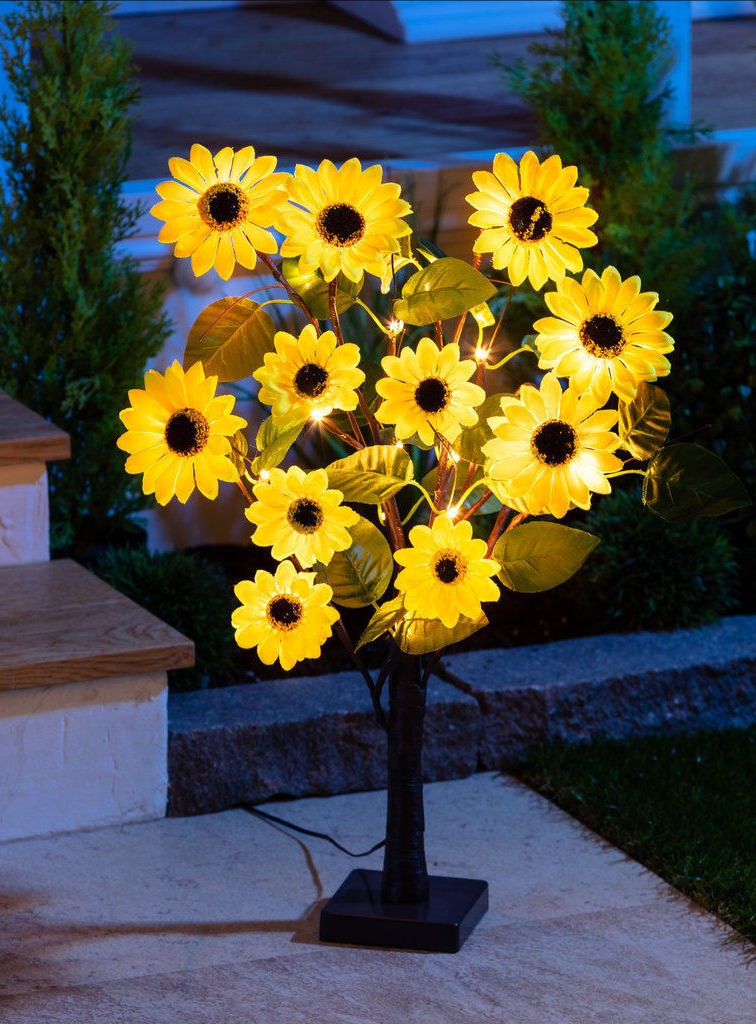 Solar Baum 60cm mit Sonnenblumen