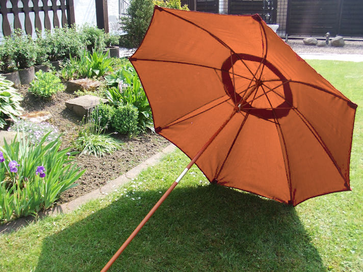 Bambus Gartenschirm GRÜN tragbar mit Tasche Strandschirm Sonnenschirm Schirm 